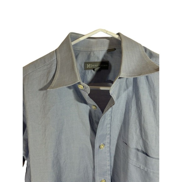 Pendleton Bridgeport Men's Button Up 100% Cotton Blue Pin Stripe Medium - Picture 6 of 10